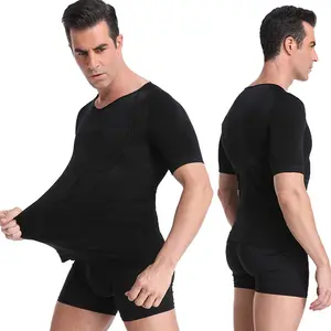 Classix Men Body Toning T-Shirt Body Shaper Belly Control Male Modeling Underwear Elastic Shortsleeve Shirt Compression Shapewear Tops
