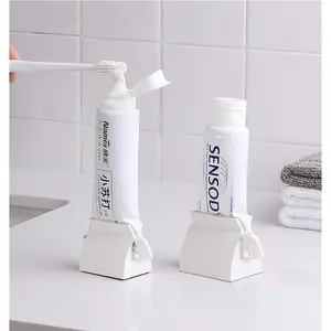 Toothpaste Roller Squeezer Set of 2 Rolling Tube Toothpaste Holder Stand Bathroom Organizer 2Pack White