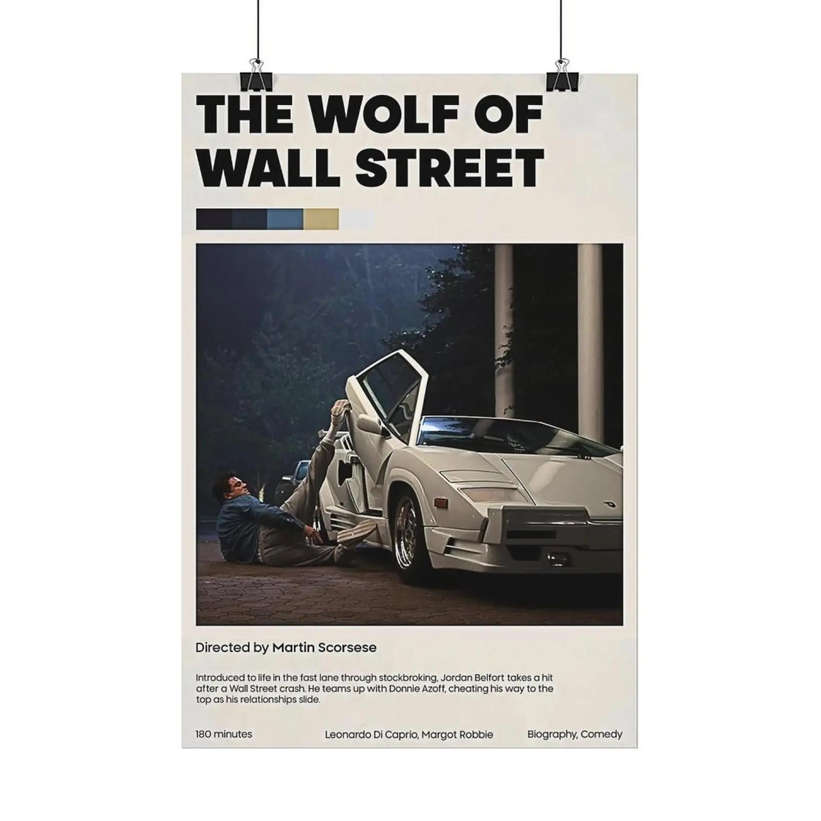 The Wolf of Street Poster Canvas Art Vintage Classic Movie Posters Prints for Living Room Decor wall