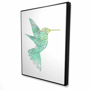 212 MAIN Minimalist Geometric Hummingbird Framed Canvas Wall Artwork, 36x48 in. Artistic Print, Living Room Home Decor, Gift, Decoration