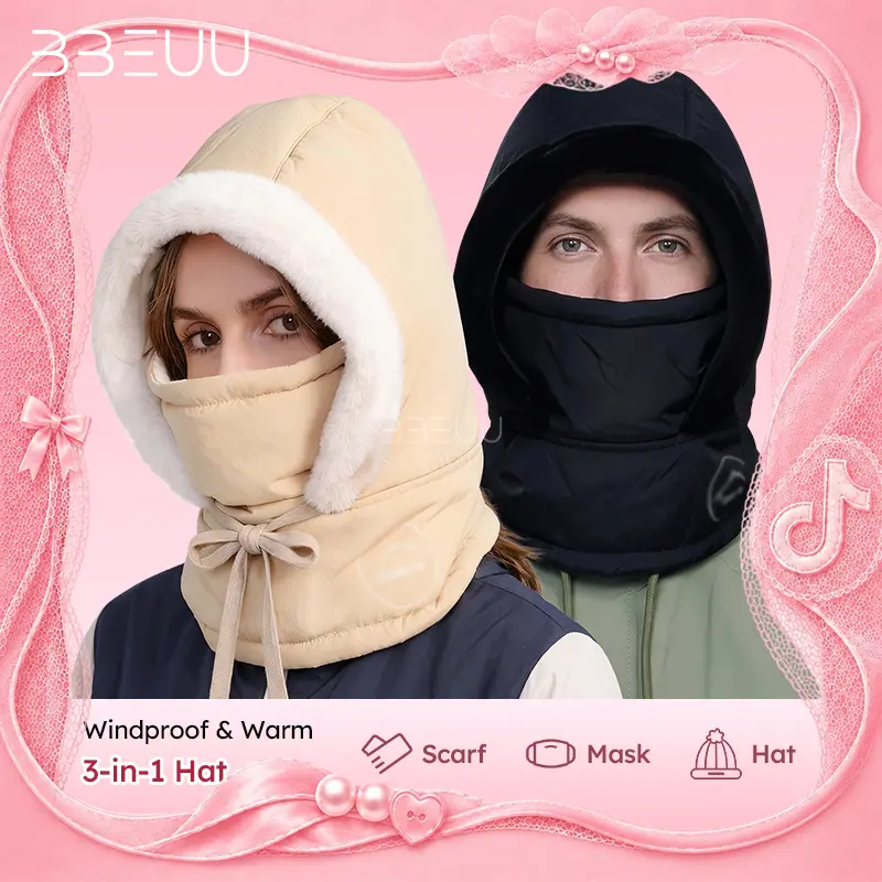 Eachnod Balaclava 3-in-1 Thermal Plush Windproof, Waterproof Adjustable Fit Face Cover for Men Women, Ultimate Winter Outdoor Sports Skiing & Hiking Neck Gaiter