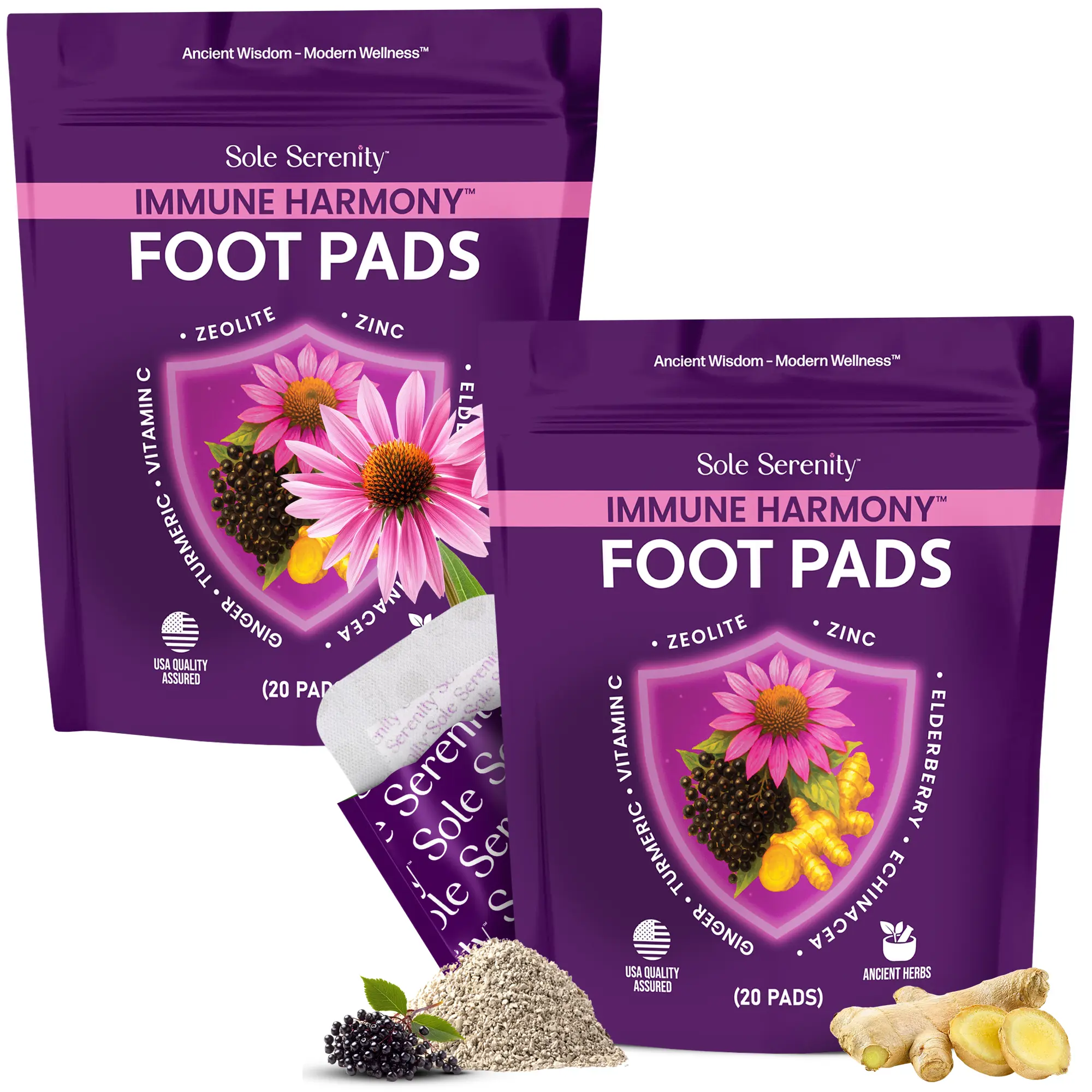 (2 Pack) Immune Harmony Detox Foot Pads