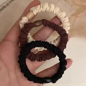 Korean Fashion High Elasticity Hair Ring for Girls Personality Thicken Ponytail Tie Hair Hair Rope Accessories Headband 3 Colos
