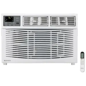 ROVSUN 8000 BTU Air Conditioner Window Unit with Heat, 4-in-1 Window AC Unit Cooler, Heater, Dehumidifier & Fan with Timer, Remote Control & Installation Kit for Rooms up to 350 Sq. Ft, 115V/60Hz
