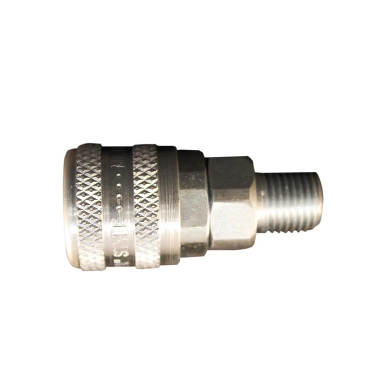 Milton 776BK A Style Automotive Coupler, 0.25 in. MNPT (1/4" Male National Pipe Thread), Push-Fit, Rust-Resistant Steel Plating, 1" H x 1" W x 2.02" L, 250°F, 300 PSI