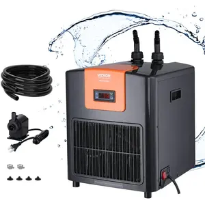 VEVOR Aquarium Chiller 500 Gallon, 1 - 1/2 HP Water Chiller for Hydroponics, Fast Cooling for Fish Tank, Axolotl, Coral Reef, Quiet Refrigeration Compressor, Titanium Evaporator, Complete FittingsVEVOR Super Brand Day