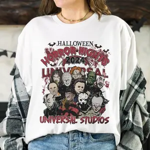 Halloween Horror Nights Universal Studios 2024 Shirt, Scary Horror Characters Shirt, Universal Studios Halloween Shirt, Horror Movie Shirt