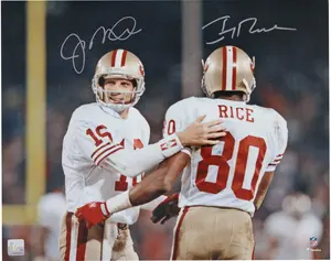 Joe Montana and Jerry Rice San Francisco 49ers Autographed 16" x 20" Side by Side Photograph - Fanatics Authentic Certified