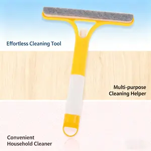 2025 New 3-in-1 Window Scraper with Spray Function – Squeegee, Scraper & Brush for Multi-Surface Cleaning (Shower Glass, Windows, Mirrors & Doors)