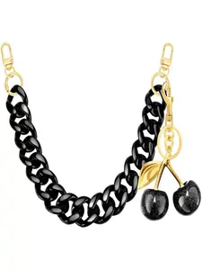 Dmk Elegant Bag Chain and Charm, Classic Cherry Keychain, Extendable Bag Strap, Fashion Bag Accessory, Multi-Functional Chain