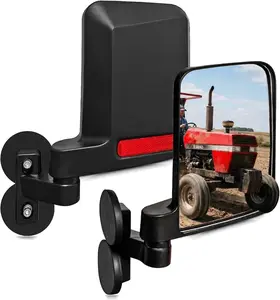 SUNPIE Mirror Side View with Magnetic Large Tractors Mirrors Compatible with John Degree, Kubota, Mahindra, Lawn Mover Universal 2 Packs Side View Mirrors Rearview