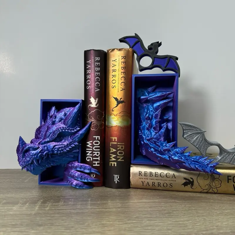 Emerging Dragon Claw and Tail Bookend/Book Nook | Bookish Decor | Unique 3D Printed Gift book nook bookish merchandise