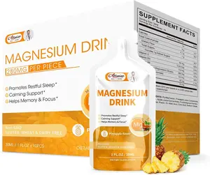 7-in-1 Liquid Magnesium Drink with Magnesium Citrate, Bromelain, Vitamin C, Zinc Gluconate 10 pack