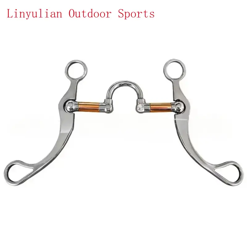 Horse Bridle Rotating Horse Street 304 Stainless Steel Red Copper Bridle Horse Equestrian Accessories