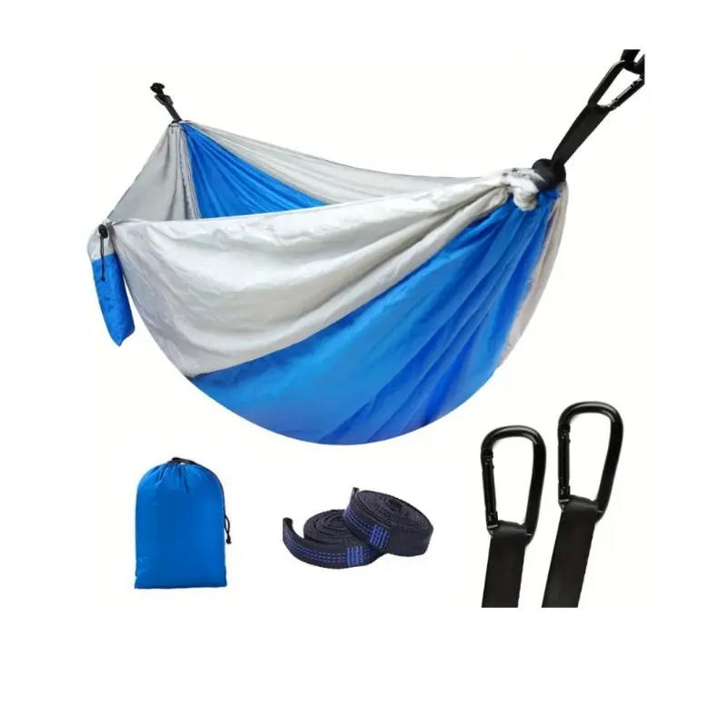 Color-blocked Canopy Hammock,Large Oversized Outdoor Swing Chair,270*140cm, Park Courtyard Relaxation Lounger, No Pillow, Perfect for Outdoors,Hammock Outdoor Camping, Durable Portable Hammock, Cozy Hammock
