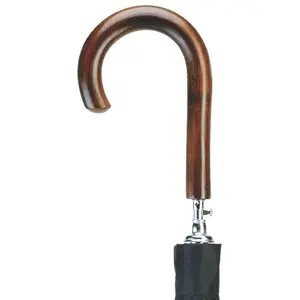 Harvy Canes - Dark Wood Crook Handle Umbrella