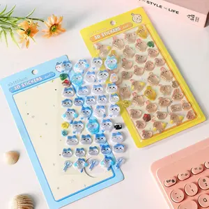 3D Kawaii Relief Sticker DIY Scrapbook Laptop Cute Bonbon Drop Seal Children Gift ボンボン ドロップシール PVC Crystal 3D Stickers