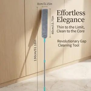 Retractable Microfiber Duster with Long Handle, Effortless Cleaning Tool for Hard-To-Reach Areas, 1pc Household Cleaning Accessory