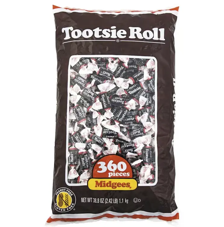 2 lbs. 11 oz. Bulk 360 Pc. Tootsie Roll Midgees Chocolate Candy