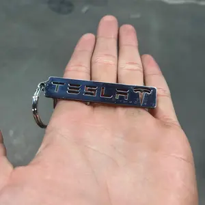 TESLA Surgical Grade Stainless steel  Keychain  High Polish Finish
