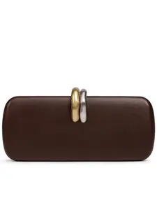 Women's Minimalist Leather Clutch Bag with Detachable Chain Strap, Wedding Party Handbag, Fashionable Evening Shoulder Crossbody Bag, Elegant Clutch