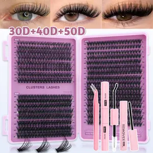 Professional Eyelash Extension Kit, DIY Lash Cluster, Individual Lash Clusters, Beginner-Friendly DIY Lashes, Easy Home Use, Complete Set for Professionals at Home