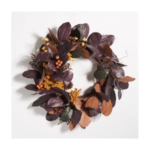 Safavieh Faux 30" Magnolia Leaf & Fruit Wreath