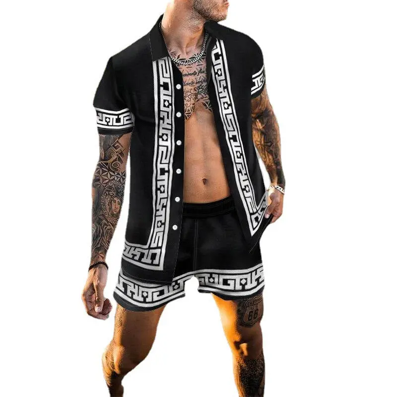 Shorts casual loose beach suit short sleeved shirt