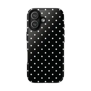 [FLASH SALE]  Black & White Polka Dot Phone Case Magsafe – Classic Cute Aesthetic Protective Cover, Slim Shockproof Design.Magnetic Shockproof Matte iPhone .Magnetic Shockproof Matte iPhone Case