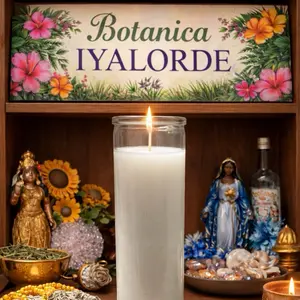 Botanica Iyalorde Vela Blanca White Candle 7 Days Spiritual for Healing and Meditation