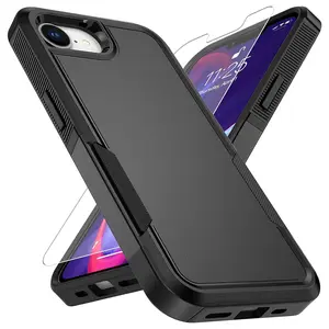 Case for iPhone 16e, Tough Armoured Protective Case, ShockProof, Rugged, Heavy Duty Protection, Non-Slip, 2-Layer Impact Phone Case Cover