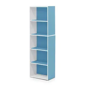 5-Tier Reversible Color Open Shelf Bookcase