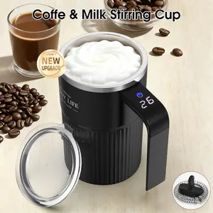 Clearance Sale, Upgraded Milk Frother/Coffee Stirring Cup, Smart Temperature Measurement, USB Rechargeable Automatic Stirring Cup, Suitable for Coffee, Milk Froth, Hot Cocoa, Matcha, Gift