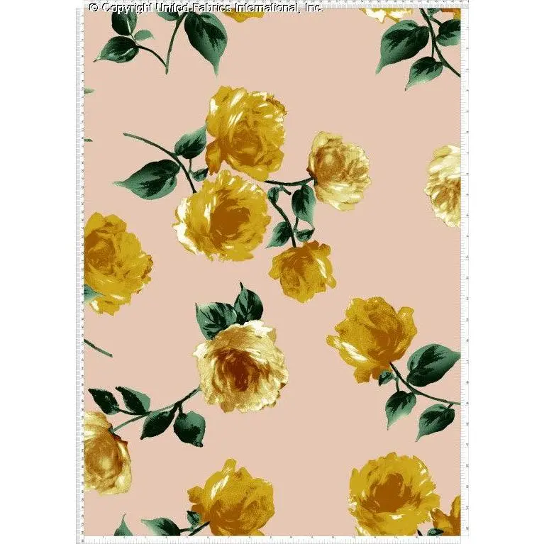 Crepe Techno Printed Katarina Stretch Crepe Fabric Floral Print Dress Fabric by the Yard