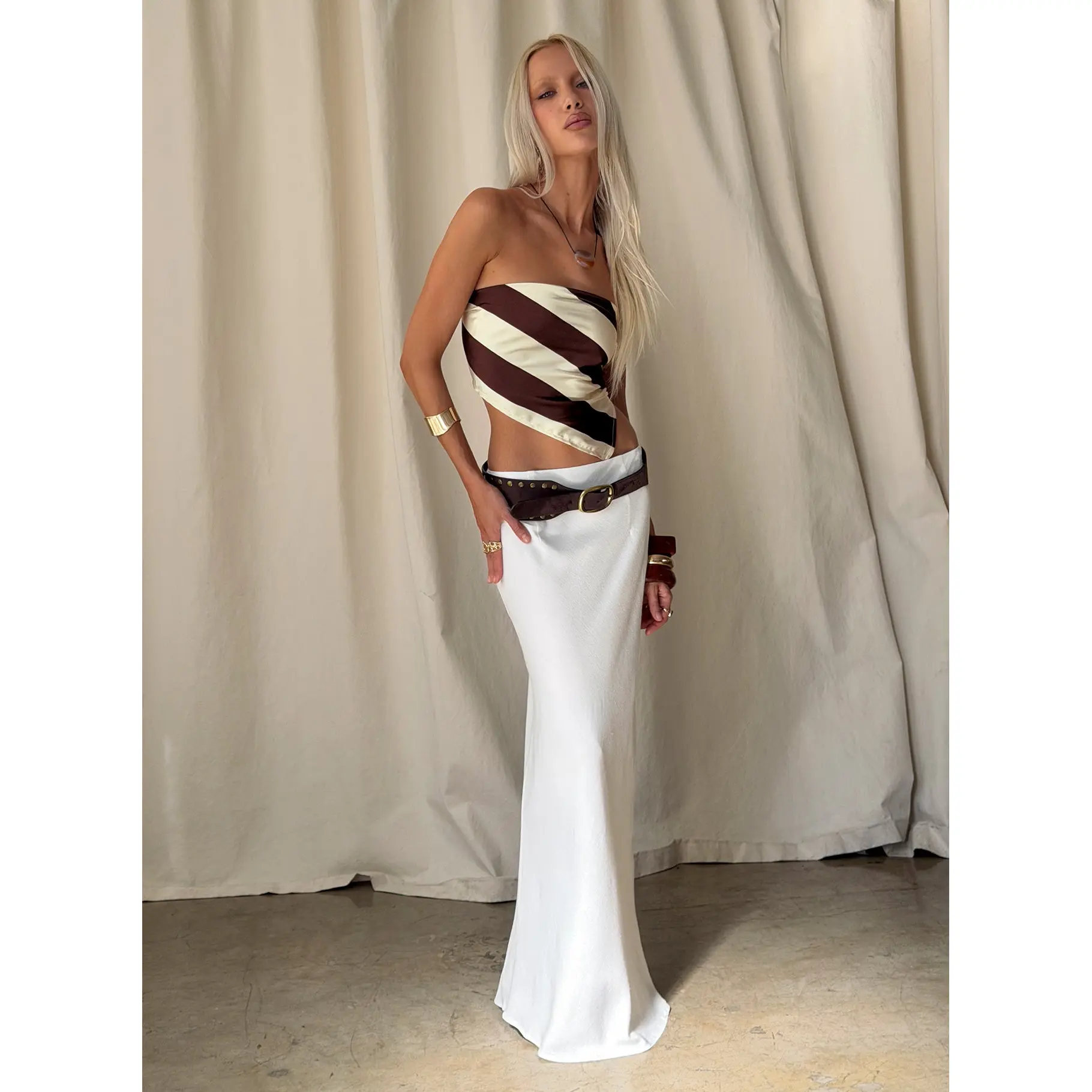 Jodie Maxi Skirt White