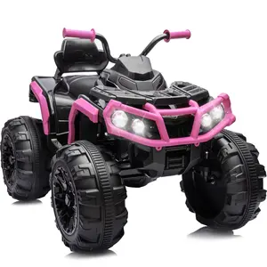 Kids ATV 4 Wheeler, 24V Electric ATV Ride On Toy for Kids 2-7 Years Old, 400W Motor, LED Lights