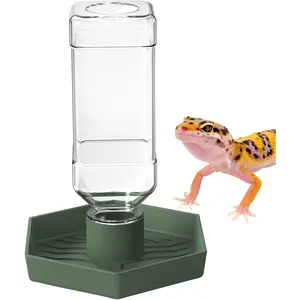 Small Reptile Water Bowl – Bearded Dragon & Tortoise Water Dispenser – Drinking Dish for Amphibians & Reptiles