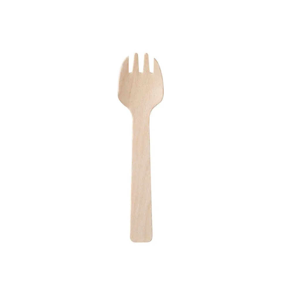 4" Wooden Taster Forks - 1000 count - Disposable - Eco Friendly Compostable Biodegradable