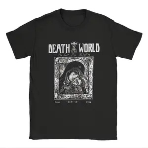 Men's & Women's Death to the World Russian Orthodox Christian Gothic Cyrillic Unisex 100% Cotton T-Shirt, Soft, All Season Casual Streetwear Essential, All-Match All Season Style
