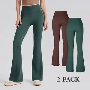 AFZWomen's Tummy Control Sport Flare Leggings Petite & Plus Hidden Back Pocket