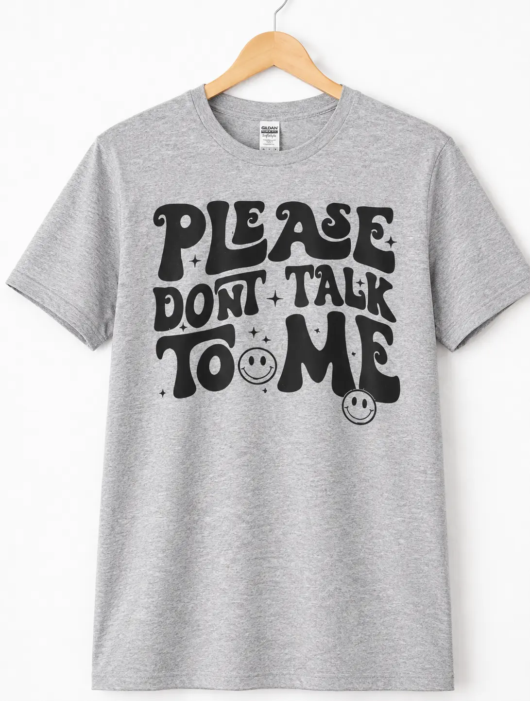 Please Don't Talk To Me Women's Graphic Tee Top Casual Comfortable Summer Streetwear Womenswear Statement Shirt Tshirt Shortsleeve