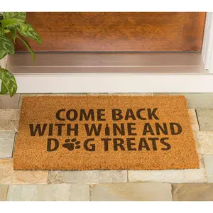 Evergreen "Come back with Wine and Dog Treats" 16x28 Mat