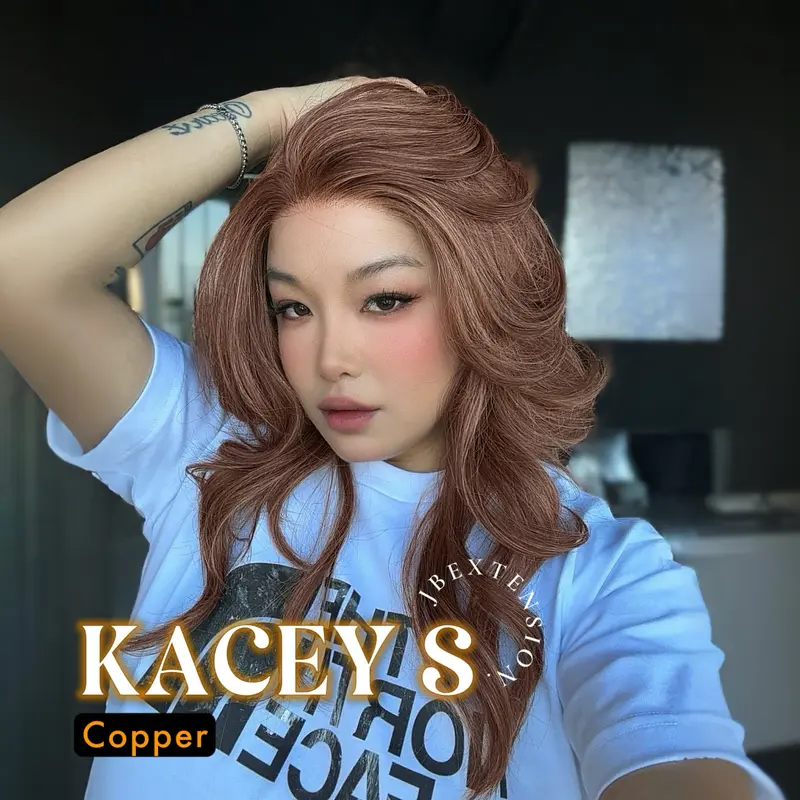 JBEXTENSION 20 Inches Curly Pre-Cut Snowflake Lace Frontlace Glueless Wig KACEY S【PERMATEASE】【BENDY EAR TABS】
