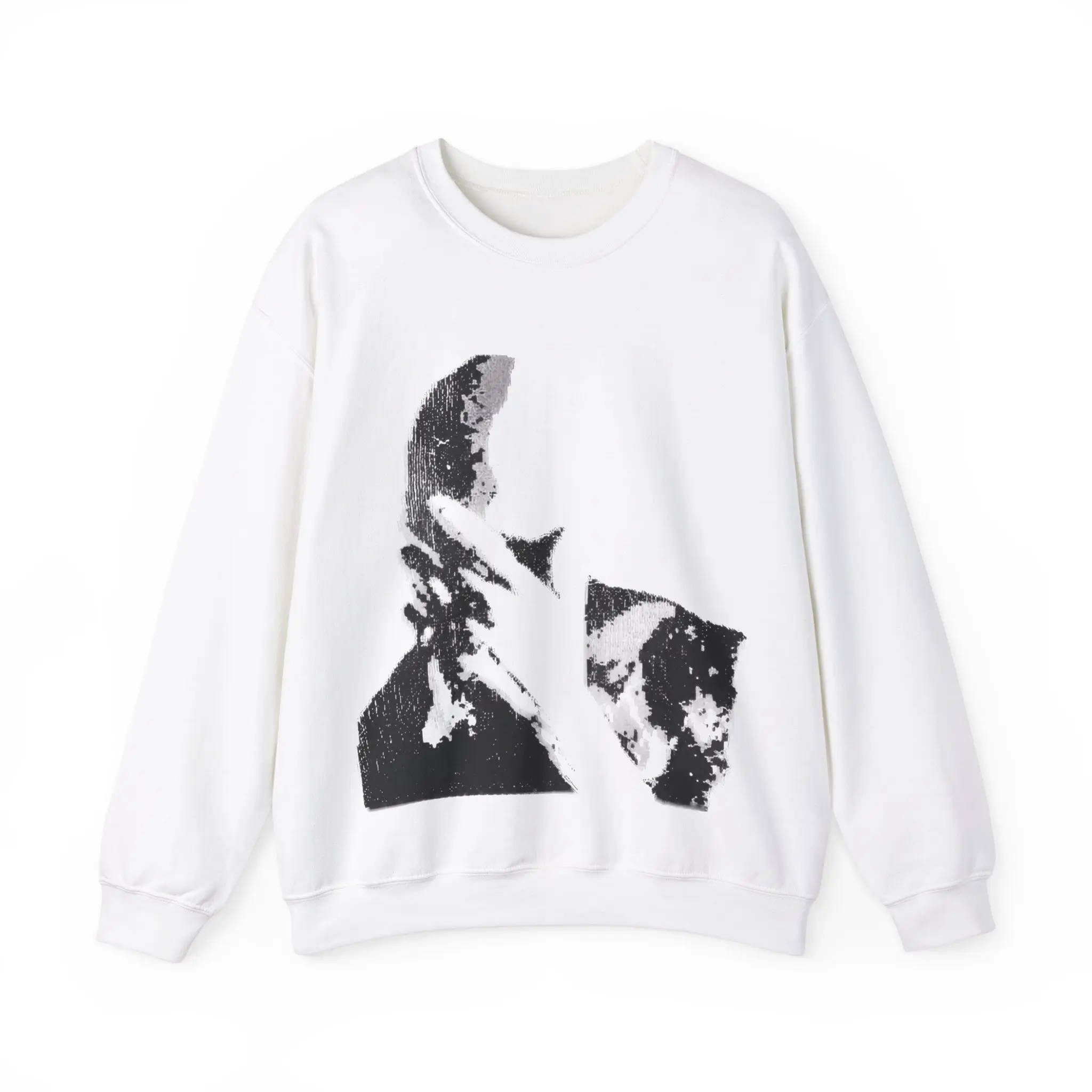 90s Vintage Baggy Sweatshirt for Men, Oversized Hip Hop Streetwear Pullover in a Heavy Cotton-Polyester Blend, Fabric, Long Sleeve, Round Neck, Menswear, Longsleeves, Tops, Graphic, Casual, Graphic Print, Sport