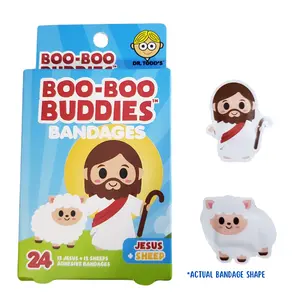 Jesus & Sheep Bandages for Kids – Waterproof, Latex-Free, 24 Count | Dr. Todd’s Boo-Boo Buddies®