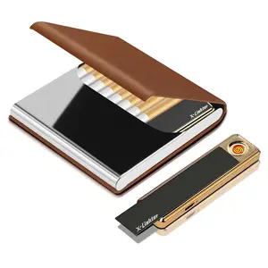 Cigarette Case with Lighter for 84MM King Size, Smell, Slim, Cigarette Holder Case for Men, Business