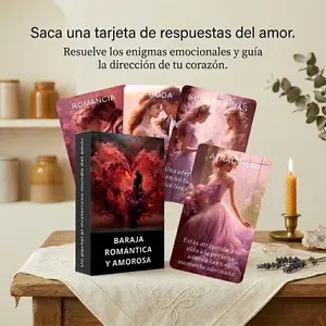 Spanish Romantic Love Oracle Cards, 50 Tarot Cards, Tarot Card Set, Tarot Card Decks, Emotional Guidance Divination, Deepen Intimate Relationships, Lover Gift, Spiritual Home Decor