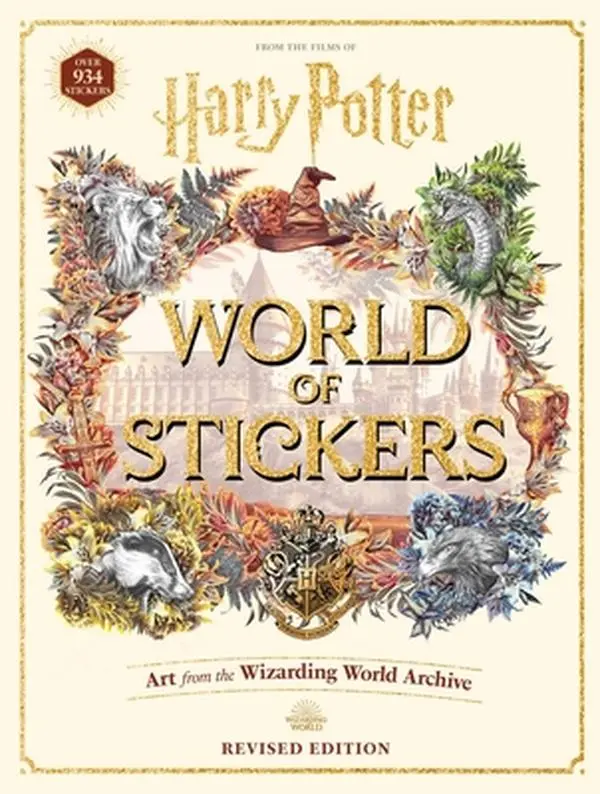 Harry Potter Wizarding World Collectible Hardcover Sticker Album - English Book, Scrapbook Accessories, 1,000 Unique Stickers, 9.24" h x 7.4" l x 1.13" w, Mood-Boosting Birthday Gift by Editors of Thunder Bay Press