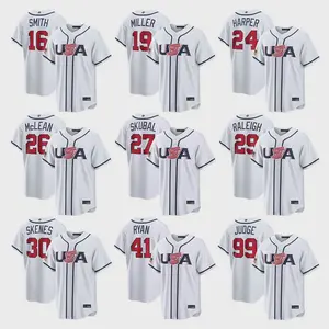 Men's USA Baseball White 2026 World Baseball Classic Jersey All Player - Full size Adult and Youth