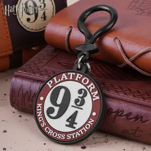 L-1PC  Harry Potter Officially Licensed 9 3/4 Platform Soft Touch Bag Clip Cute Keyring Keychain stocking stuffers Decoration Bag Hangings Souvenir for Family Friends Fans Anniversary Birthday Gifts
